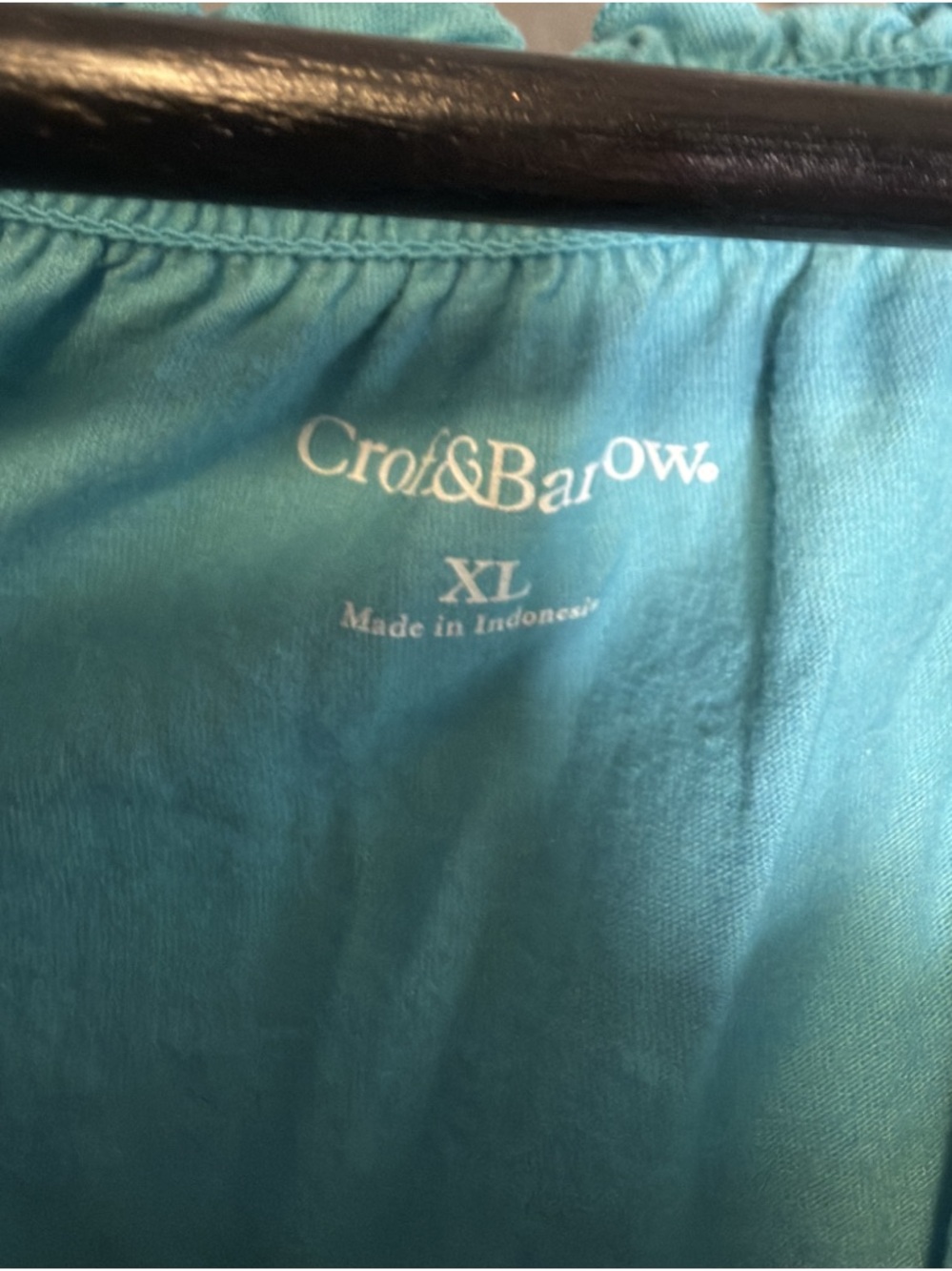 croft & barrow Teal Embroidered Peasant Tunic - Picture 3 of 3